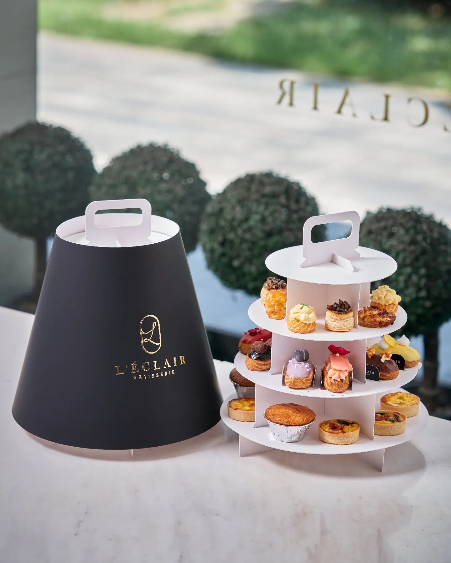 Indulge in our take-home High Tea set for a delightful afternoon break or send it as a gift to your loved ones!

Available for self collection or delivery via www.leclair.com.sg/shop.